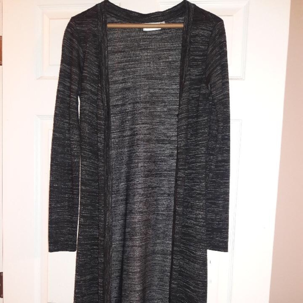 Duster long multi color gray